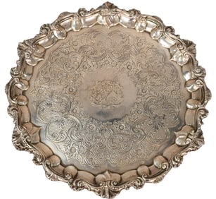 Georgian English Sterling Silver Salver
