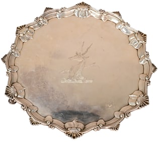 Georgian English Sterling Silver Salver