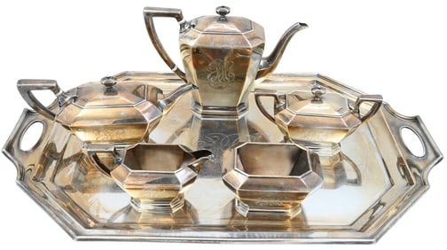 T & E Dickinson Sterling Silver Tea Set