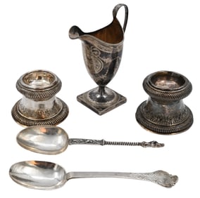 Five Piece Early Silver Lot