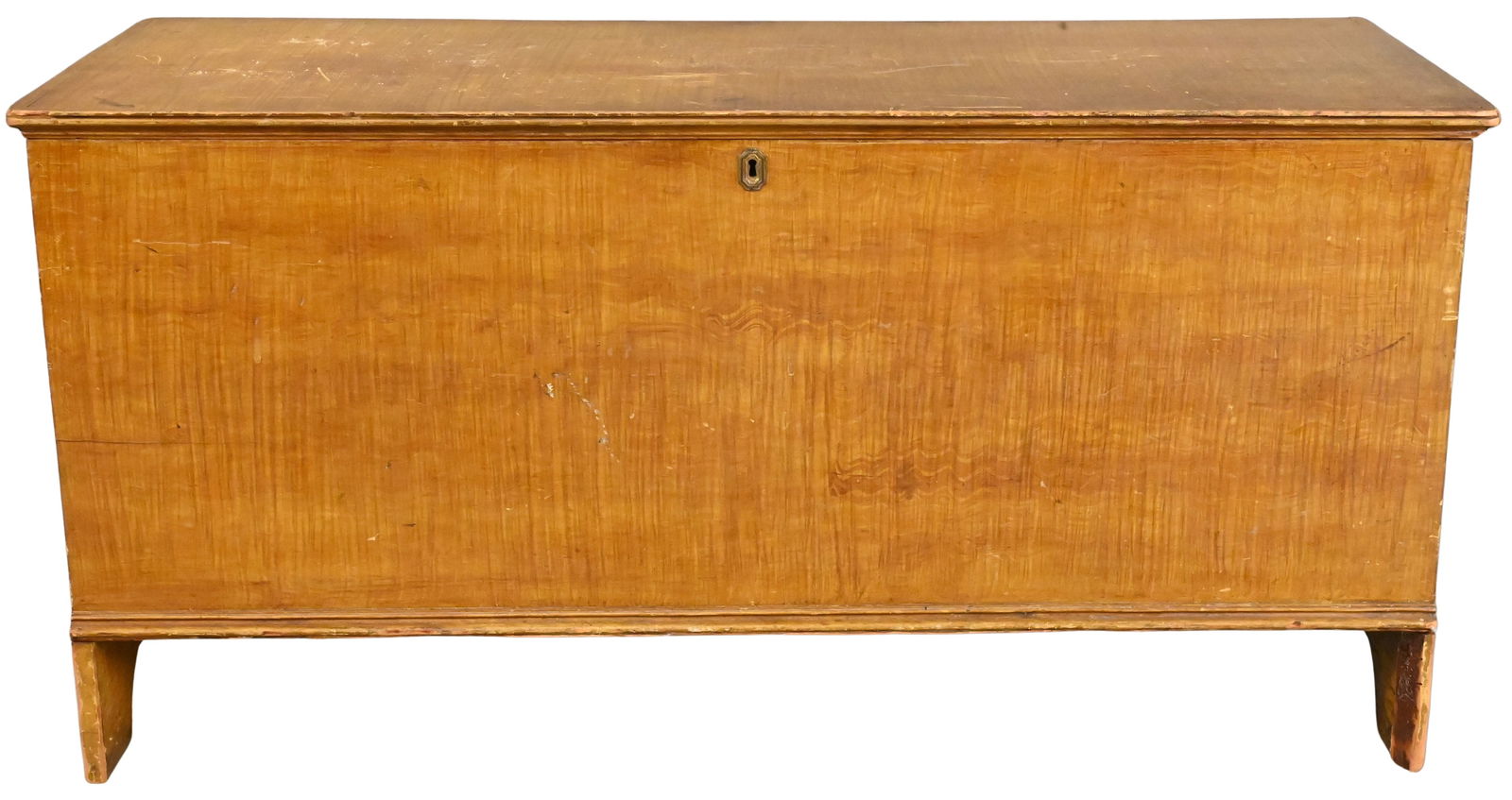 Grain Painted Lift Top Blanket Chest on Boat Jack Ends (1 of 4)