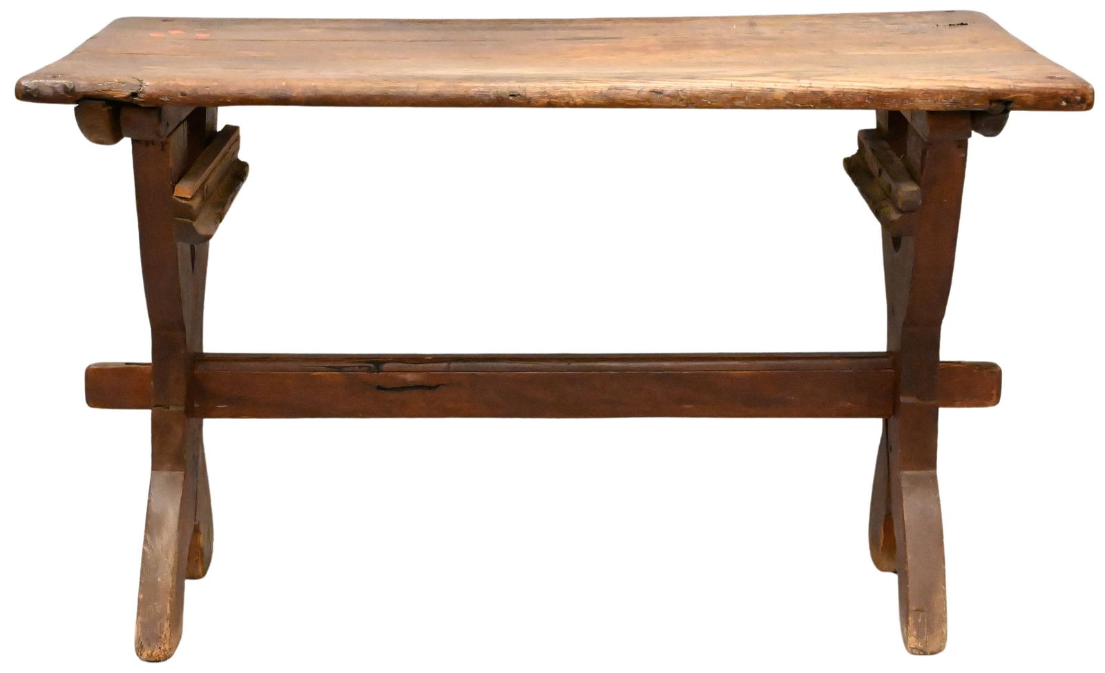 Sawbuck Table with Heavy Oak Top (1 of 5)