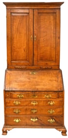 Tiger Maple Chippendale Secretary Desk