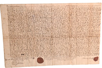 Circa 1697 Philadelphia Land Deed