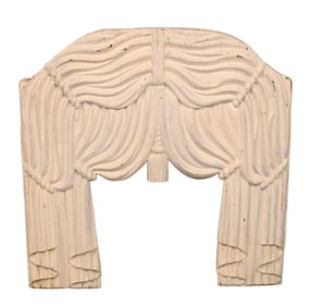 Carved and Painted 19th Century Hearse Curtain