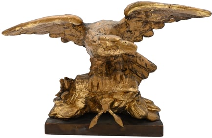 Gilt Gesso Federal Eagle Pediment