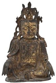 Chinese Ming Early Cast Bronze Buddha