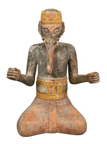 Large Polychrome Lord Ganesha Indian Statue