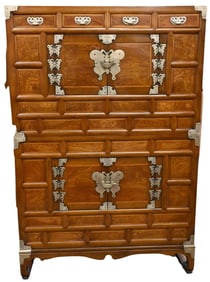 Chinese Cabinet with Drawers and Doors in Two Parts