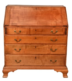 Chippendale Maple Slant Front Desk