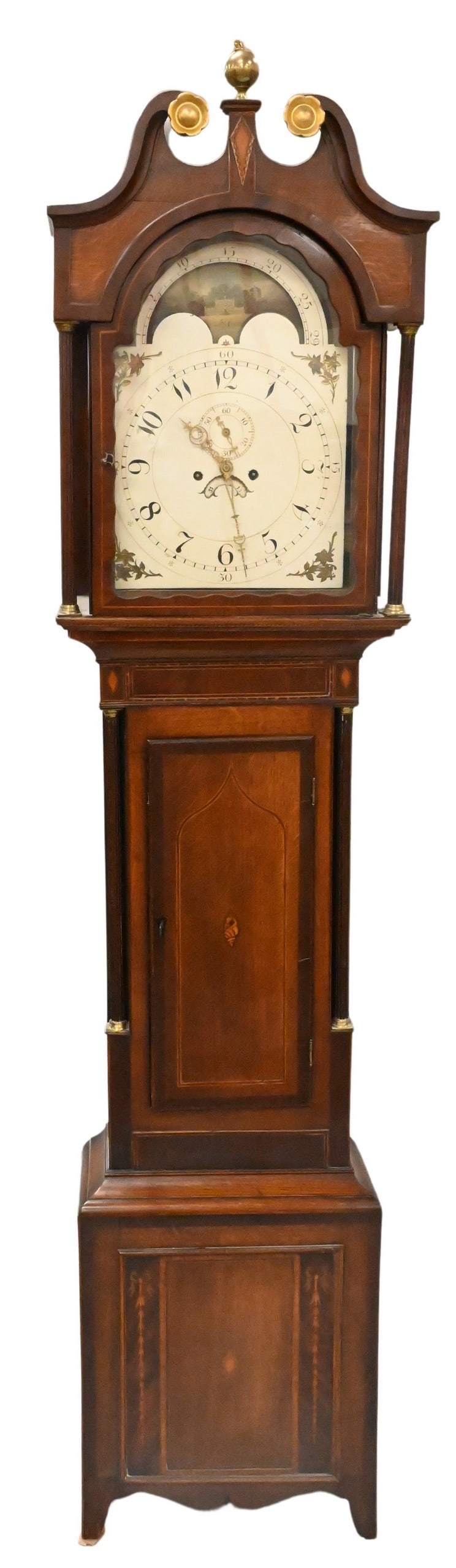 English Oak Tall Clock with Moon Phase (1 of 6)