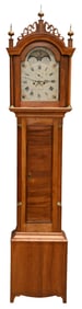 Tim Chandler Cherry and Mahogany Tall Case Clock