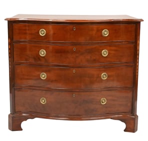 George III Mahogany Serpentine Front Chest