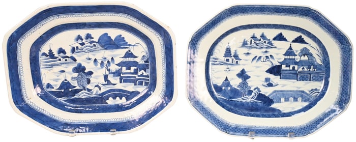 Two Chinese Export Canton Platters
