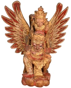 Indonesian Polychrome Garuda Carving