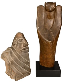 Two Carved Stone Sculptures