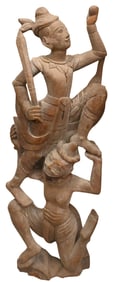 Thai Figural Group of Dancing Men, 19th Century