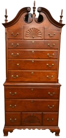 Chippendale Cherry Chest on Chest