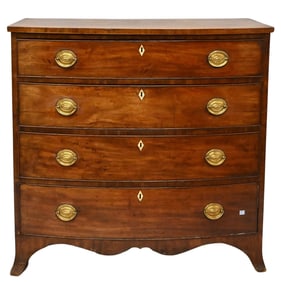 George III Mahogany Bowfront Chest