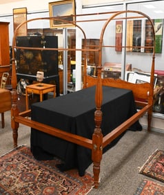 Federal Four Post Bed having Arched Canopy and Fluted Posts