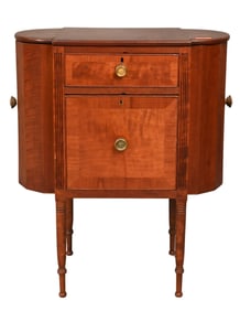 Federal Cherry and Mahogany Sewing Stand