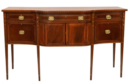 Federal Mahogany Sideboard having D Shaped Front