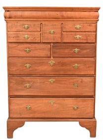 Chippendale Tall Chest having Cornice Top
