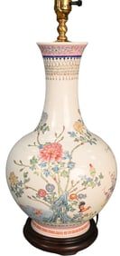 Republic Famille Rose Vase made into Table Lamp