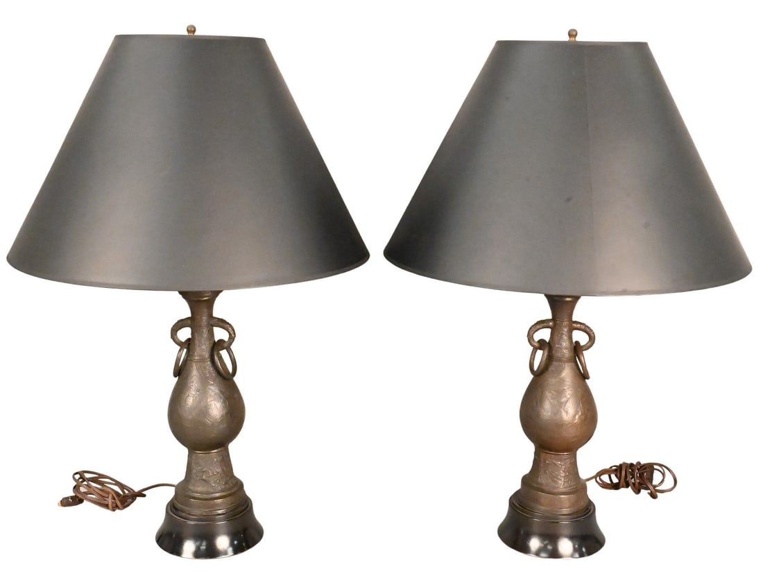 Pair of Chinese Bronze Vases (1 of 6)