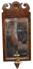 Queen Anne Walnut and Parcel Gilt Mirror