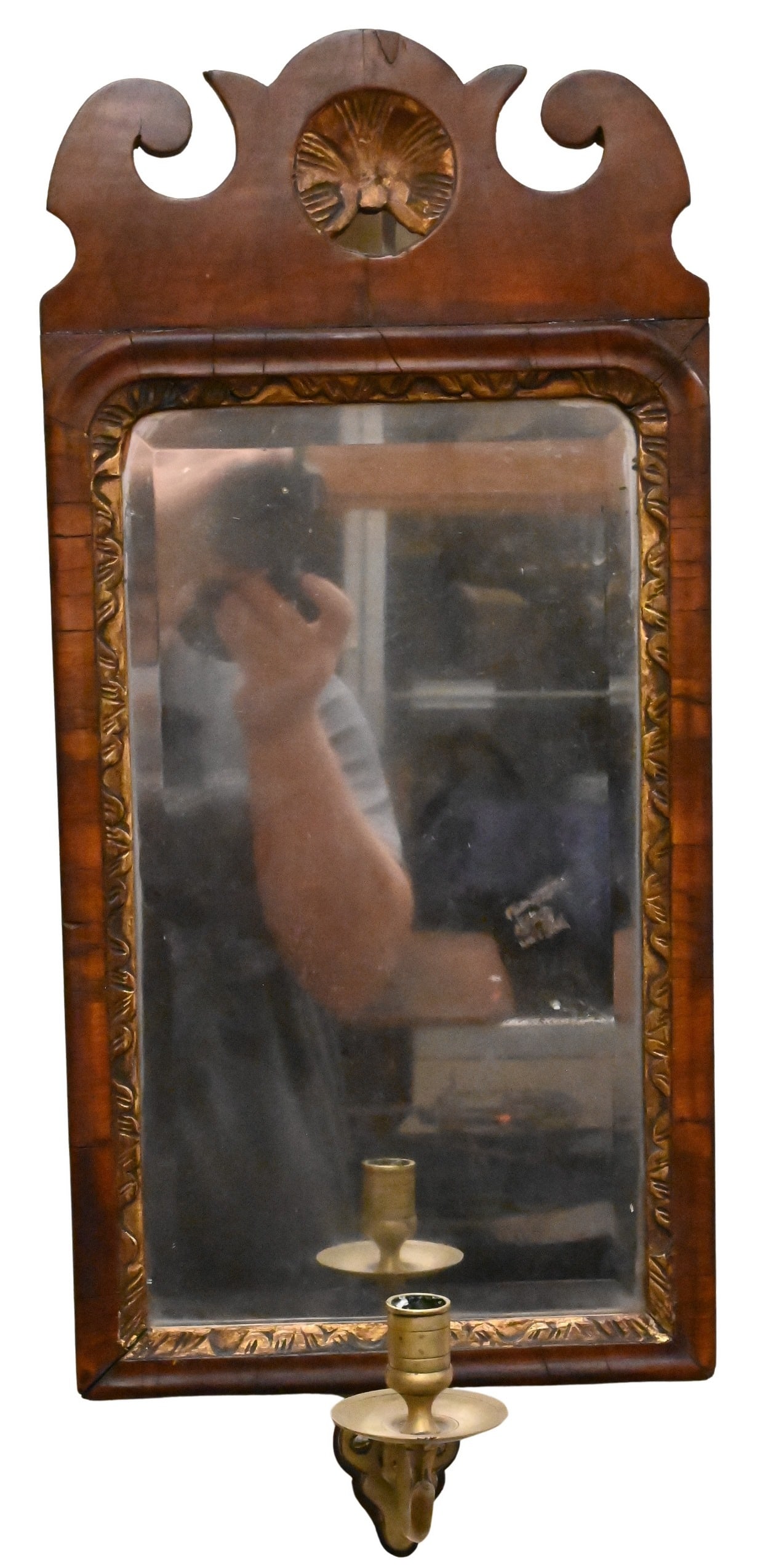 Queen Anne Walnut and Parcel Gilt Mirror (1 of 5)