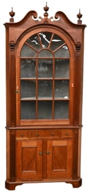 Chippendale Cherry Corner Cabinet
