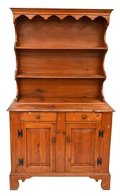 Chippendale Pine Step Back Cupboard