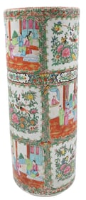 Chinese Export Rose Medallion Umbrella Stand