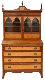 Federal Mahogany Secretary Desk in Two Parts
