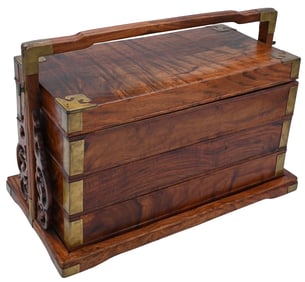 Chinese Huanghuali, Hardwood Three Tiered Box