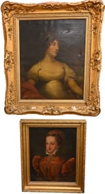 Two Framed Early 19th Century Continental Portraits