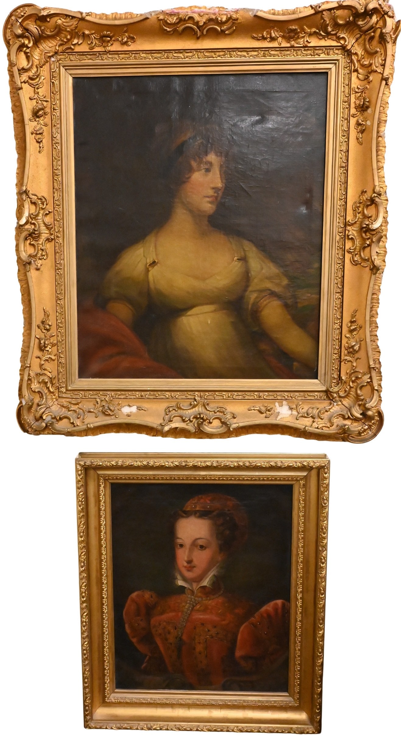 Two Framed Early 19th Century Continental Portraits (1 of 6)