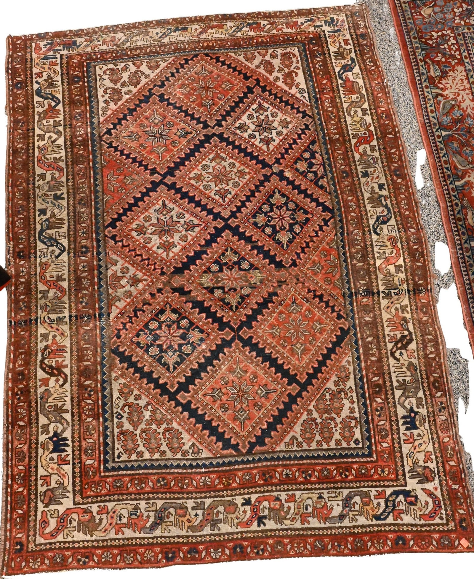 Oriental Throw Rug: Oriental Throw Rug early 20th century 4' 5" x 6'