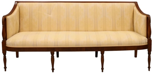 Federal Mahogany Sofa having Reeded Back Support