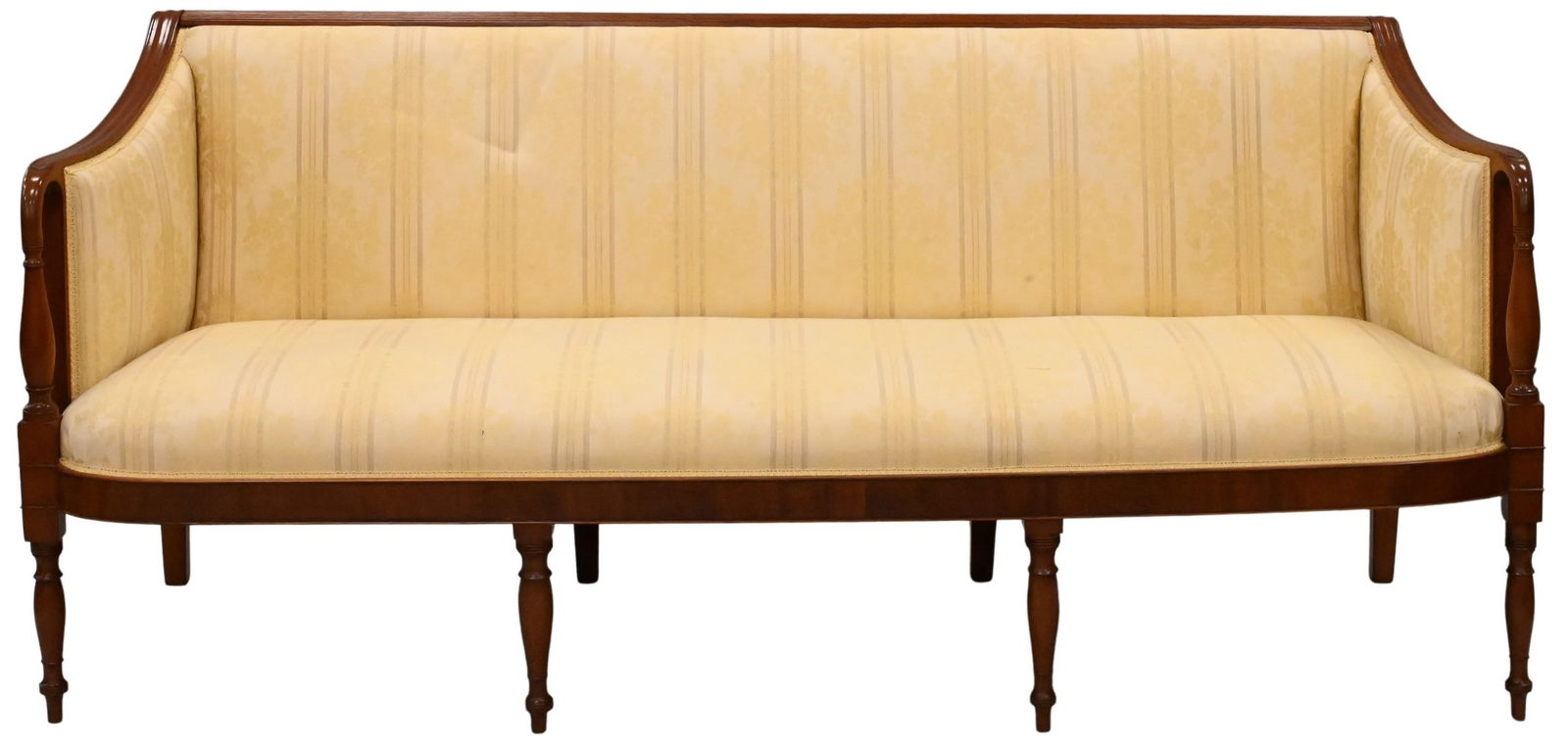 Federal Mahogany Sofa having Reeded Back Support (1 of 5)