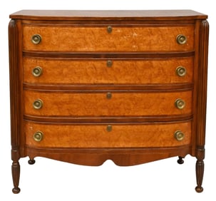 Federal Cherry Chest having D Shaped Top