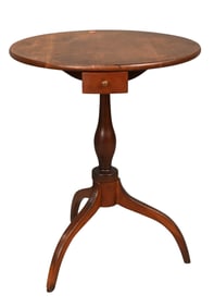 Federal Cherry Candle Stand with Drawer