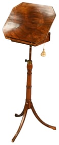 Regency Inlaid Rosewood and Mahogany Adjustable and Tilting Bookstand