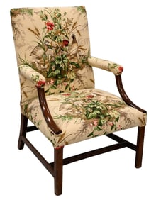 Chippendale Mahogany Open Armchair