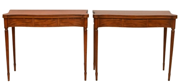 Pair of Federal Mahogany Card Tables