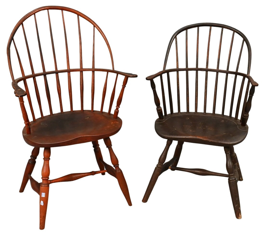 Two Windsor Sack Back Armchairs (1 of 5)