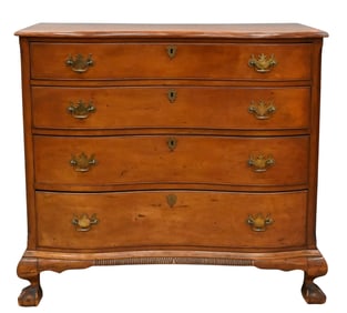 Chippendale Cherry Oxbow Chest