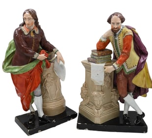 Pair of Large English Staffordshire Figures