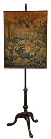 Federal Style Mahogany Pole Fire Screen